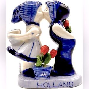 Adorable Figurine from Holland of a Boy & Girl Kissing